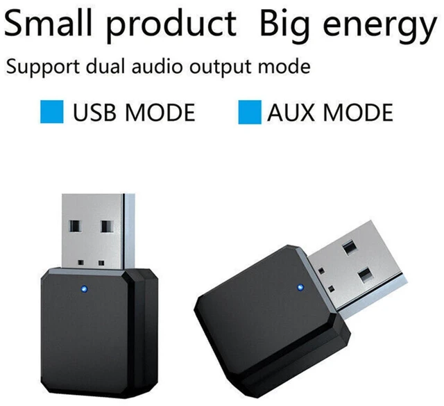 Alt view image 6 of 7 - USB Wireless Bluetooth 5.1 3.5mm AUX Audio Stereo Music Car Adapter Receiver 1X