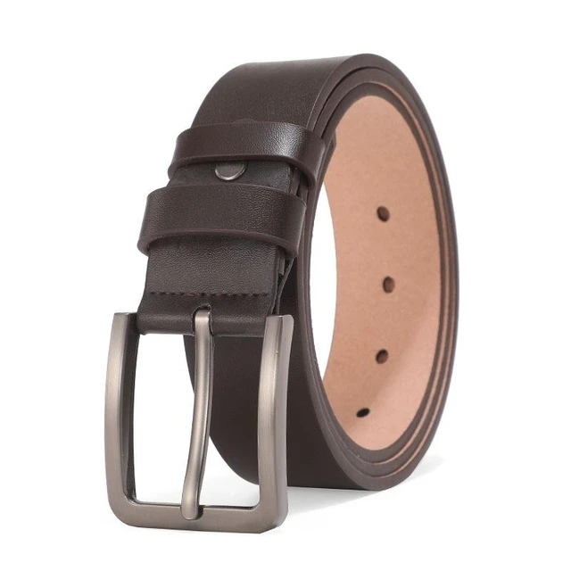 Alt view image 2 of 7 - Style04 Leather Men's Belts Full Grain Genuine Casual Jeans Dress Belts for Men Black36-38