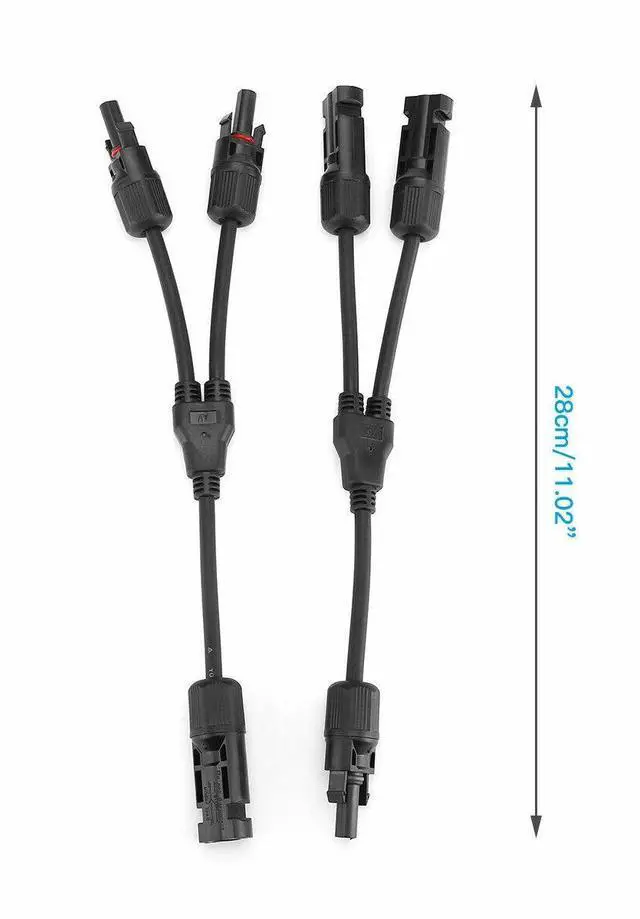 Main image of Solar Connectors Y Branch Parallel PV Adapter Cable Wire Plug Tool Kit for RV Camper