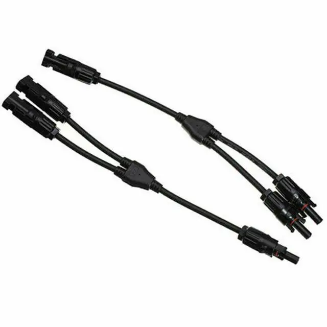 Alt view image 2 of 7 - Solar Connectors Y Branch Parallel PV Adapter Cable Wire Plug Tool Kit for RV Camper
