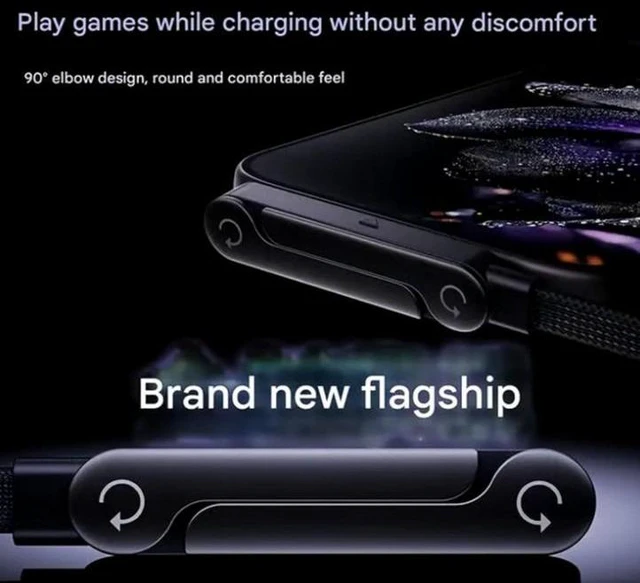 Alt view image 7 of 7 - 240W Fast Charging Cord 2-in-1 Invisible Holder Charger Cable with Phone Stand Type-C to Type-C 2pcs 5FT/1.5M
