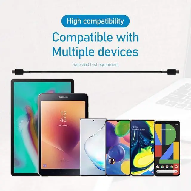 Alt view image 6 of 7 - 25W Type USB-C Super Fast Wall Charger Cable For Samsung Galaxy S20 S21 S2225W 1 PCS US Charger + 1 PCS 3ft cable