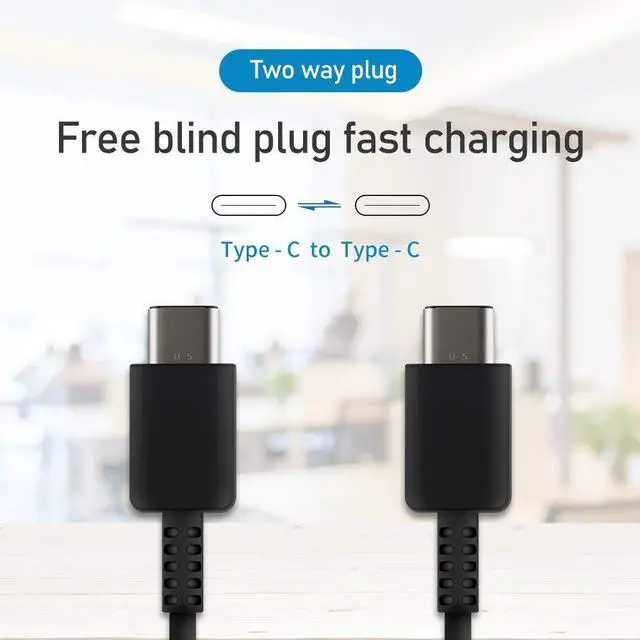 Alt view image 3 of 7 - 25W Type USB-C Super Fast Wall Charger Cable For Samsung Galaxy S20 S21 S2225W 1 PCS US Charger + 2 PCS 6ft cable