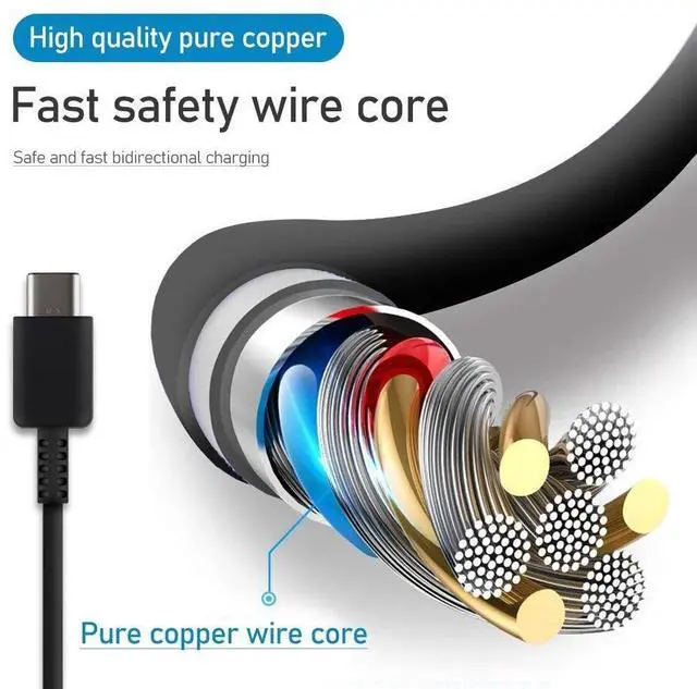 Alt view image 6 of 7 - 25W Type USB-C Super Fast Wall Charger Cable For Samsung Galaxy S20 S21 S2225W 1 PCS US Charger + 2 PCS 6ft cable
