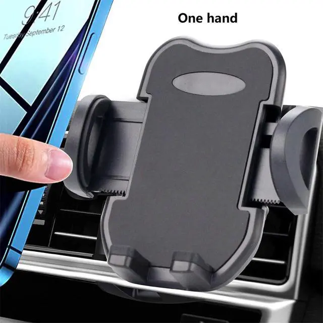 Alt view image 4 of 7 - Car Air Vent Phone Holder Stand Mount For iPhone 14 13 12 Samsung Andriod Truck Carbon Fiber