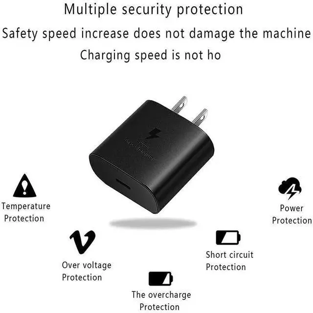 Alt view image 4 of 7 - 45w USB-C Super Fast Wall Charger+6ft Cable For Samsung Galaxy S24 S23 S22 S21