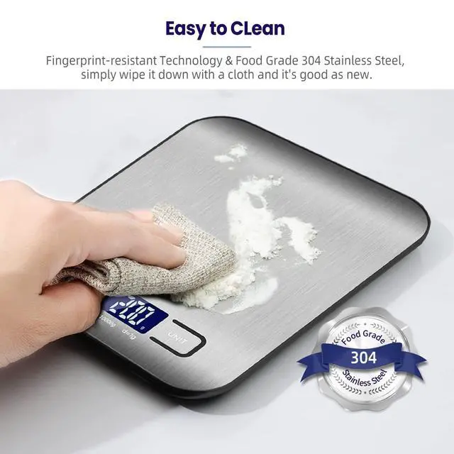 Alt view image 6 of 7 - Digital Food Scale 22lb Kitchen Scales Grams & Ounces For Weight Loss Cooking