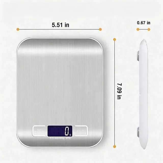 Alt view image 2 of 7 - Digital Food Scale 22lb Kitchen Scales Grams & Ounces For Weight Loss Cooking
