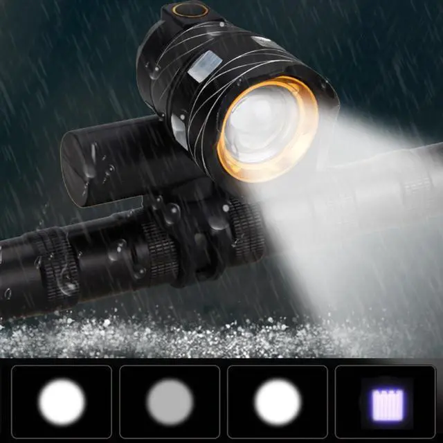 Alt view image 5 of 7 - Rechargeable 15000LM LED MTB Bicycle Light Bike Front Headlight w/USB Cord