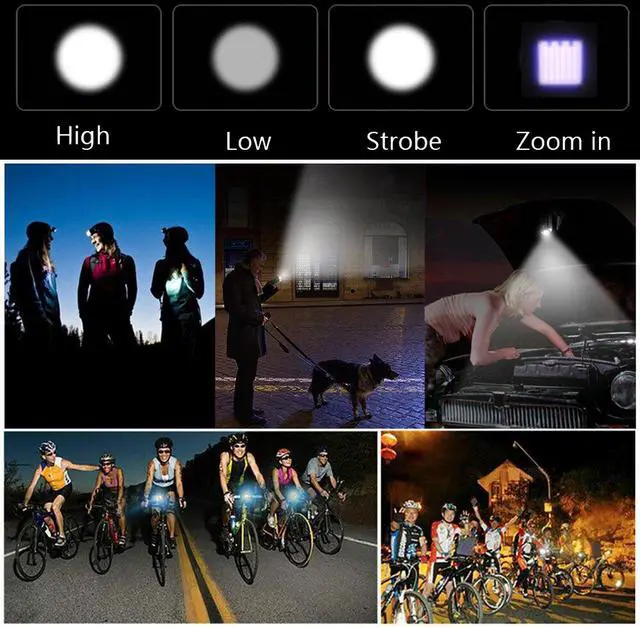 Alt view image 4 of 7 - Rechargeable 15000LM LED MTB Bicycle Light Bike Front Headlight w/USB Cord