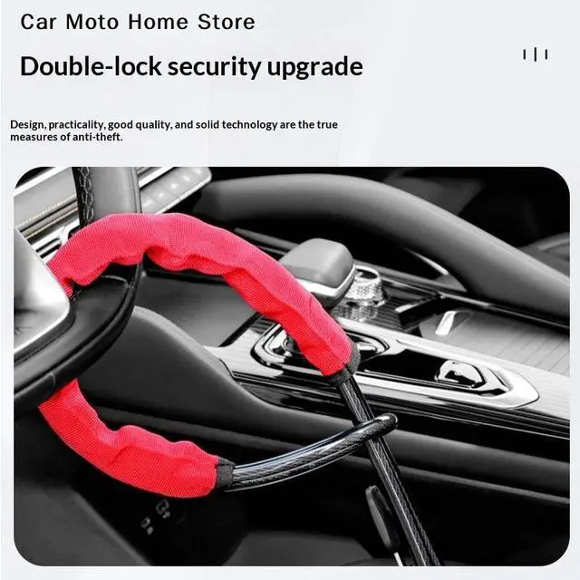 Alt view image 4 of 7 - Universal Anti-Theft Security System Car Truck SUV Auto Club Steering Wheel Lock