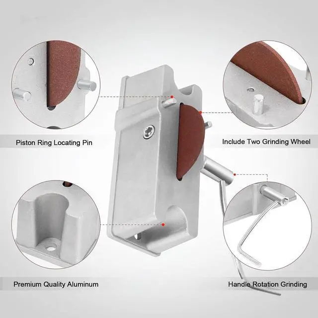 Alt view image 3 of 7 - Performance 66785 Engine Piston Ring Filer Grinder Grinding w/ 32 Blade Feeler