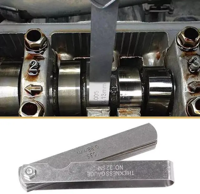 Alt view image 6 of 7 - Performance 66785 Engine Piston Ring Filer Grinder Grinding w/ 32 Blade Feeler 32 Blade Feeler