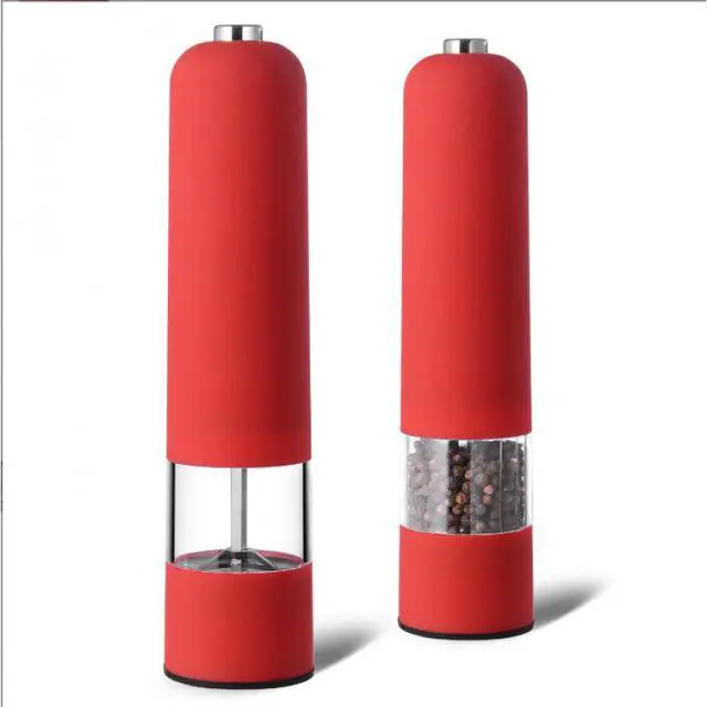 Alt view image 7 of 7 - Stainless Steel Electric Pepper Grinder Salt Mill Adjustable Coarseness Battery