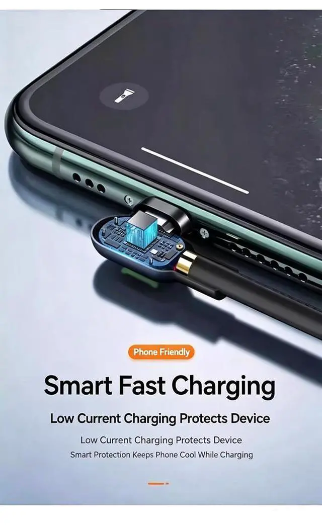 Alt view image 4 of 7 - 2x 120W Spring Type C Fast Charge Cable Dual 90° Elbow CarPlay Car Charger Cord USB A to Type C+Type C to Type C 1m/3ft