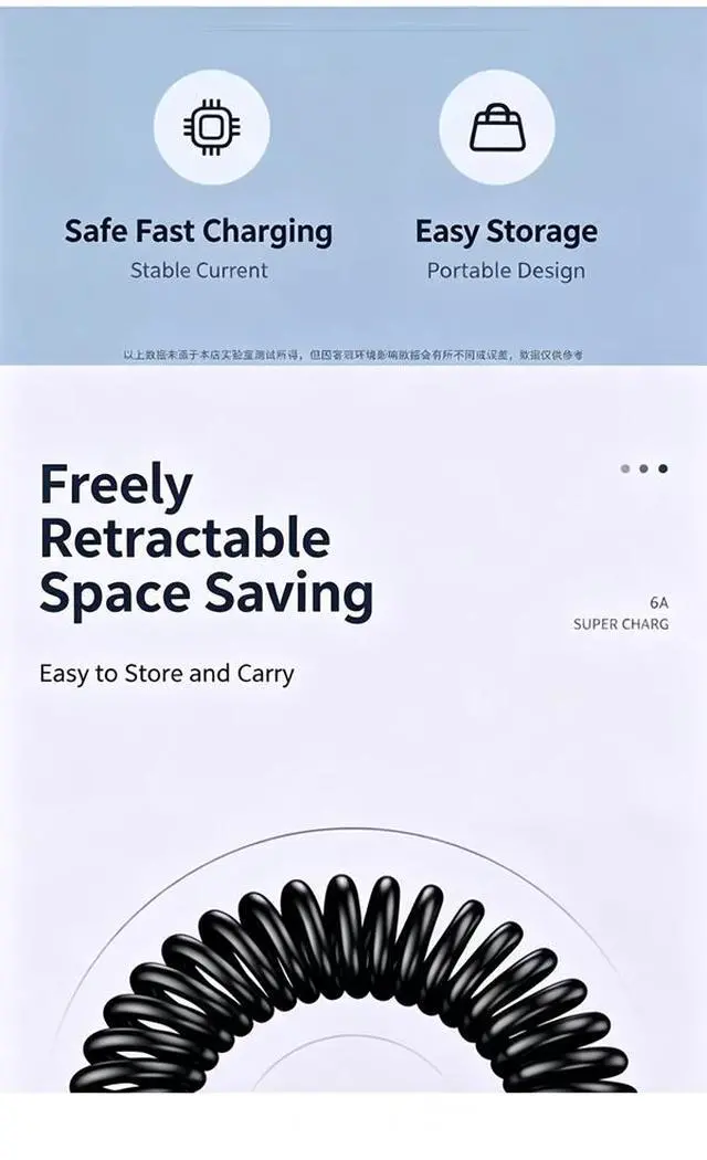 Alt view image 7 of 7 - 2x 120W Spring Type C Fast Charge Cable Dual 90° Elbow CarPlay Car Charger Cord USB A to Type C+Type C to Type C 1m/3ft