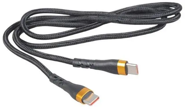 Alt view image 2 of 7 - 2x Fast Speed 120W 10A Type C to Type C Fast Charging Cable for Data Transfer silver+gold 2m/6ft