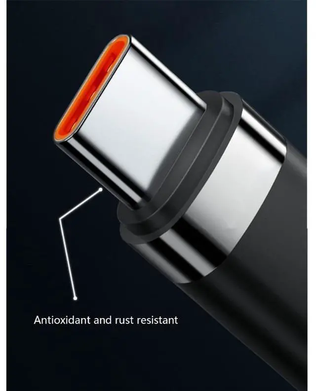 Alt view image 7 of 7 - 2x Fast Speed 120W 10A Type C to Type C Fast Charging Cable for Data Transfer silver+gold 2m/6ft