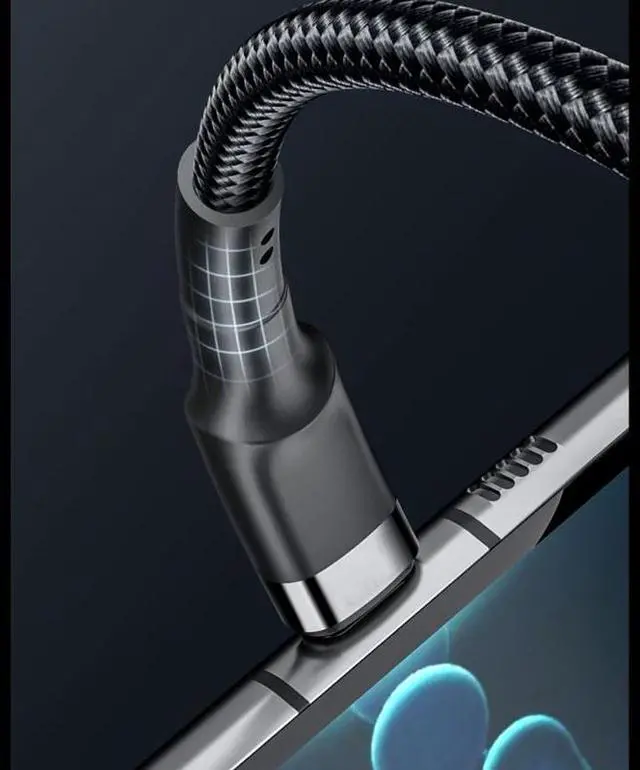 Alt view image 5 of 7 - 2x Fast Speed 120W 10A Type C to Type C Fast Charging Cable for Data Transfer silver+gold 2m/6ft
