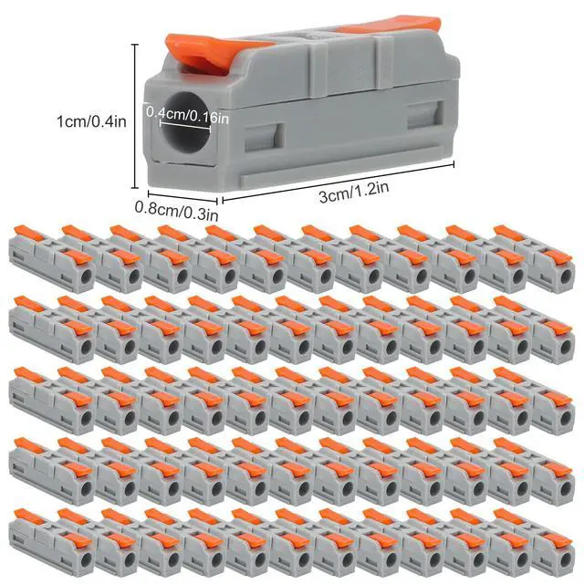 Alt view image 4 of 7 - 30Pcs 3-in-3-Out Lever Wire Connectors Compact Electrical Splicing Terminal Kit