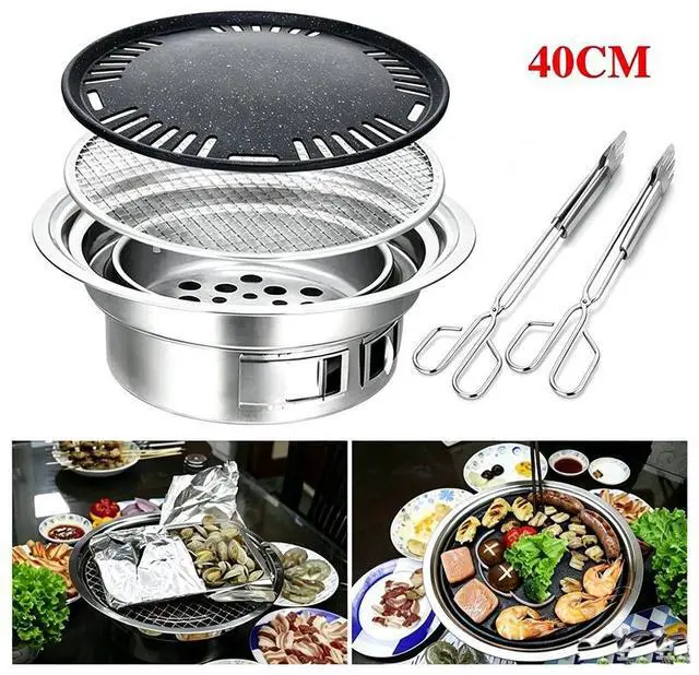 Main image of Portable Camping Grill Stove Charcoal Barbecue Grill Household Korean BBQ Grill