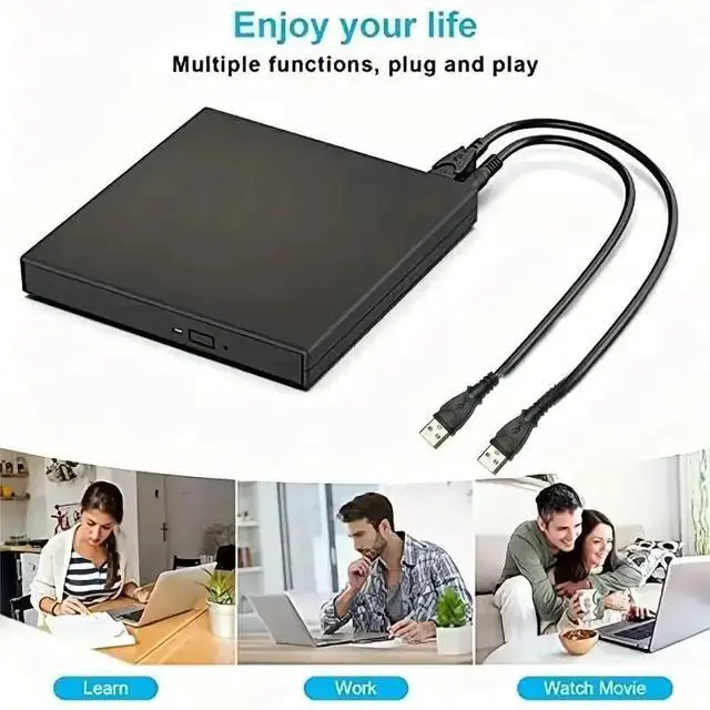 Alt view image 3 of 7 - Slim External CD DVD RW Drive USB 3.0 Writer Burner Player Black For Laptop PC