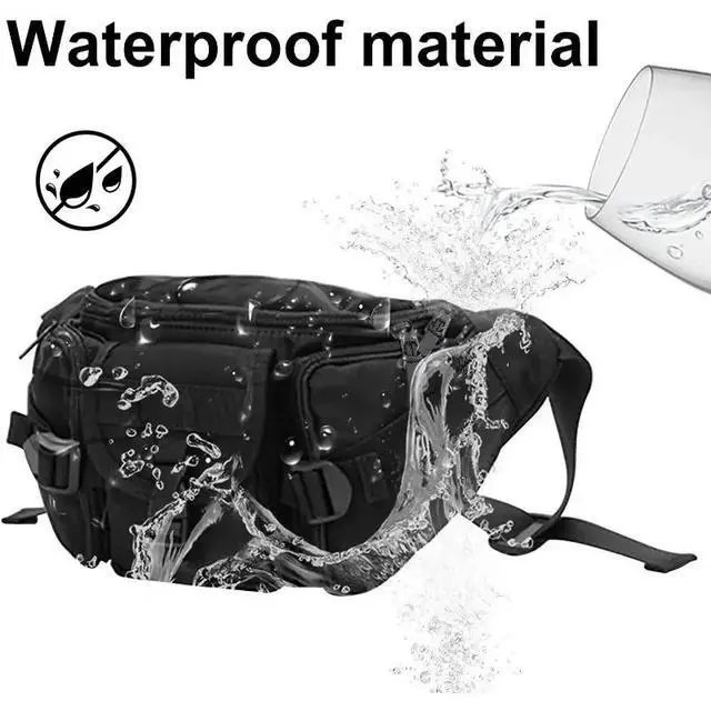 Alt view image 3 of 7 - Tactical Fanny Pack Bumbag Waist Bag Military Hip Belt Outdoor Hiking Fishing Desert