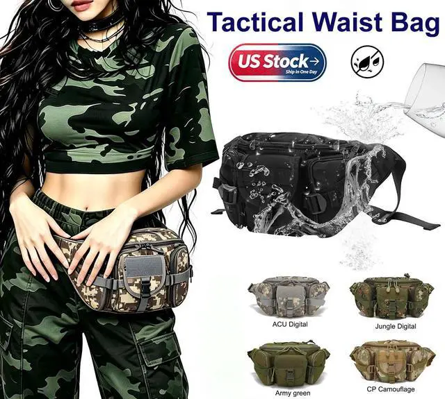 Main image of Tactical Fanny Pack Bumbag Waist Bag Military Hip Belt Outdoor Hiking Fishing Desert