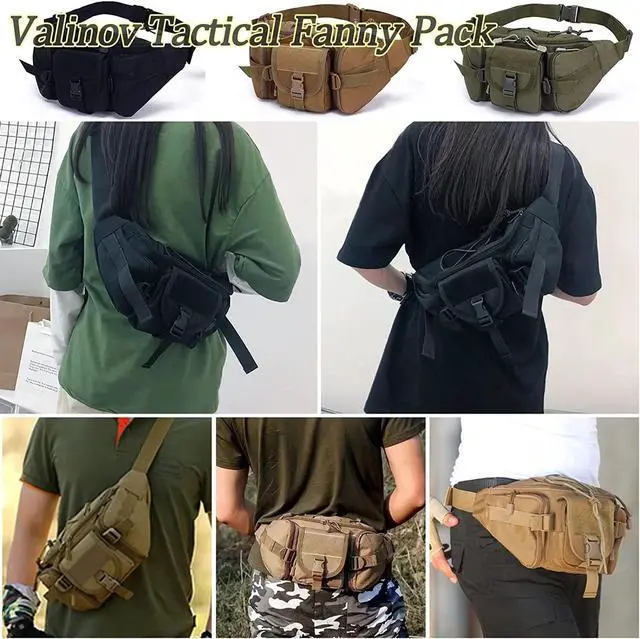 Alt view image 7 of 7 - Tactical Fanny Pack Bumbag Waist Bag Military Hip Belt Outdoor Hiking Fishing Desert