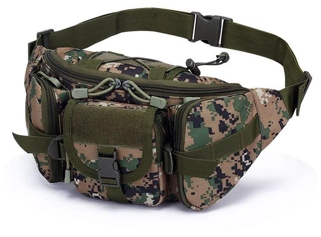 Alt view image 2 of 7 - Tactical Fanny Pack Bumbag Waist Bag Military Hip Belt Outdoor Hiking Fishing Jungle Digital