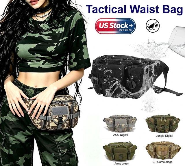 Main image of Tactical Fanny Pack Bumbag Waist Bag Military Hip Belt Outdoor Hiking Fishing Jungle Digital