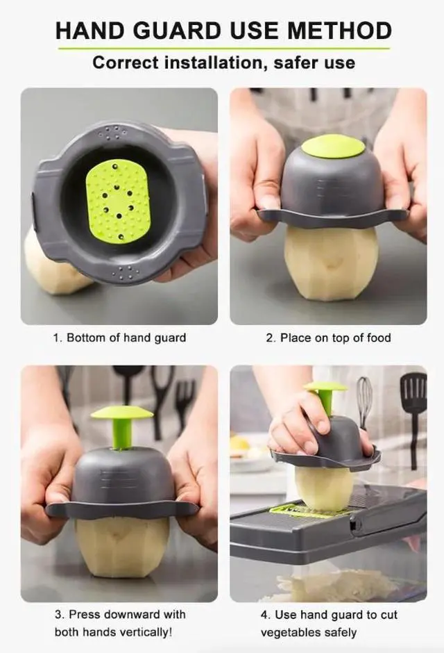 Alt view image 6 of 7 - 16-In-1 Vegetable Fruit Chopper Cutter Food Onion Veggie Dicer Slicer 11 Blade