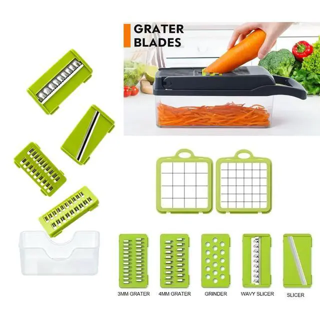 Alt view image 2 of 7 - 16-In-1 Vegetable Fruit Chopper Cutter Food Onion Veggie Dicer Slicer Kitchen