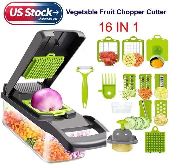 Main image of 16-In-1 Vegetable Fruit Chopper Cutter Food Onion Veggie Dicer Slicer Kitchen