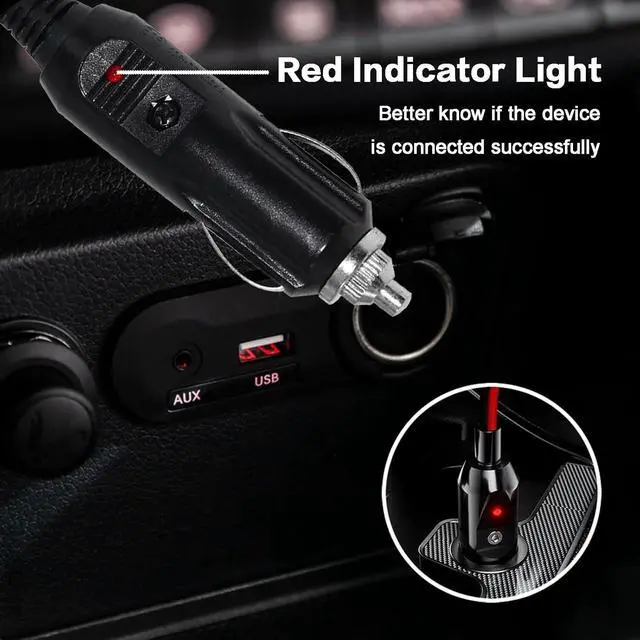Alt view image 6 of 7 - For Cobra Ranger CB Ham Radios Power Cord 3-Pin Plug & Car Cigarette Socket 12v