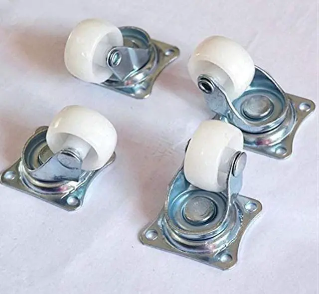Main image of 4-8 pack 1" 1.25" 1.5" 2" Heavy Duty Swivel Caster Set Rubber Wheels All Swivel 1 inch 4 pieces
