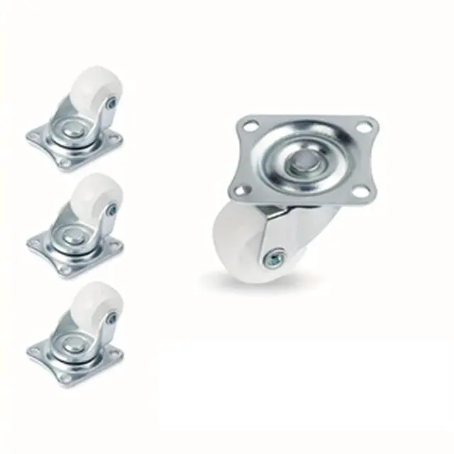 Main image of 4-8 pack 1" 1.25" 1.5" 2" Heavy Duty Swivel Caster Set Rubber Wheels All Swivel 1.25 inch 4 pieces