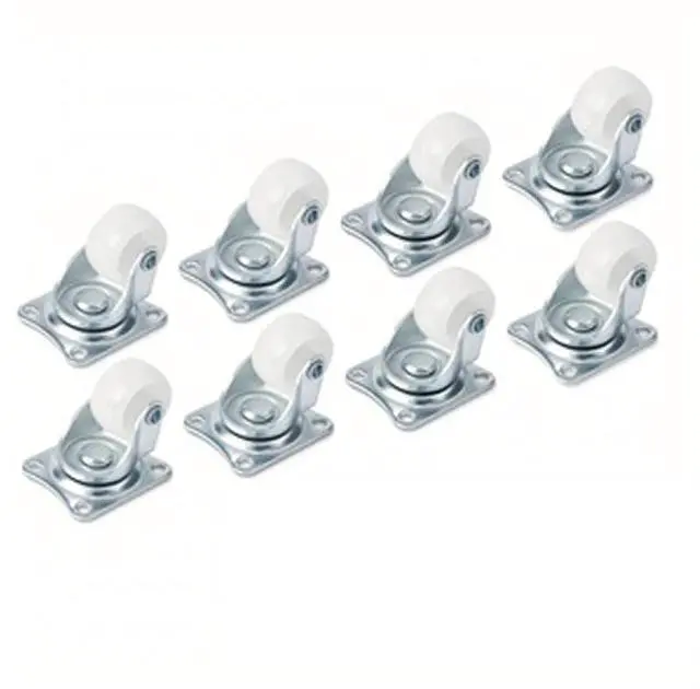 Alt view image 7 of 7 - 4-8 pack 1" 1.25" 1.5" 2" Heavy Duty Swivel Caster Set Rubber Wheels All Swivel 1.25 inch 4 pieces