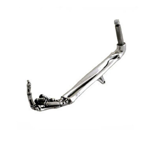 Alt view image 4 of 7 - Motorcycle Kickstand Metal Motorbike Side Stand Middle Finger Joint Holder