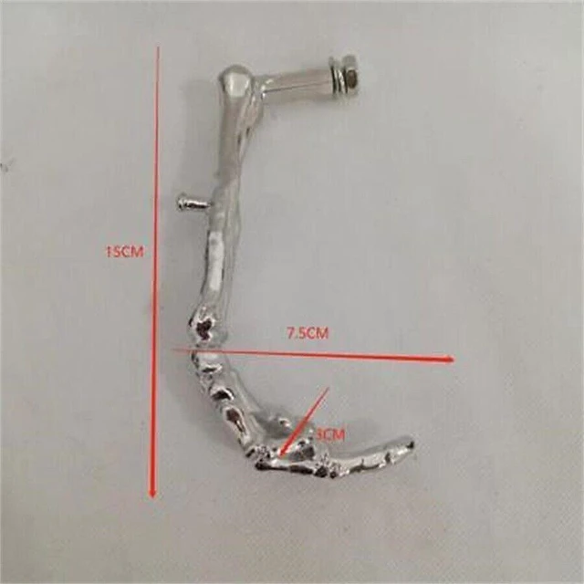 Alt view image 7 of 7 - Motorcycle Kickstand Metal Motorbike Side Stand Middle Finger Joint Holder