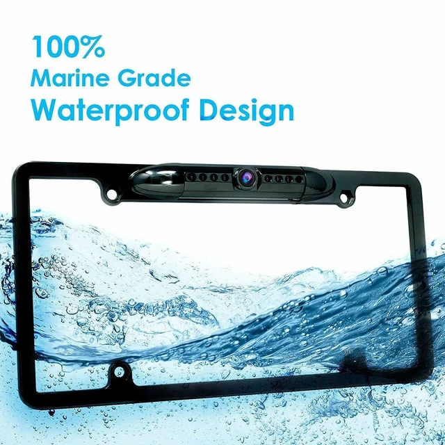 Alt view image 3 of 7 - Backup Camera Waterproof Night Vision HD Wide Angle License Plate Car Rear View