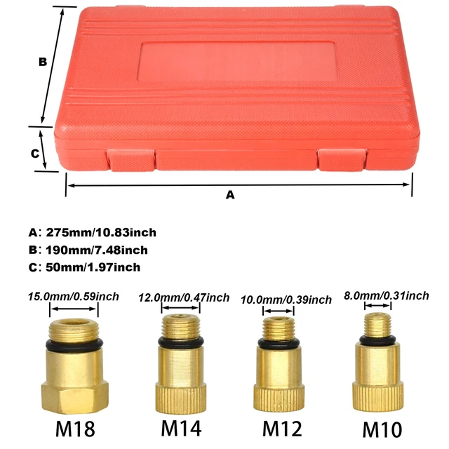 Alt view image 6 of 7 - Engine Cylinder Compression Tester Gauge Kit Gas Petrol Diagnostic Testing Tool