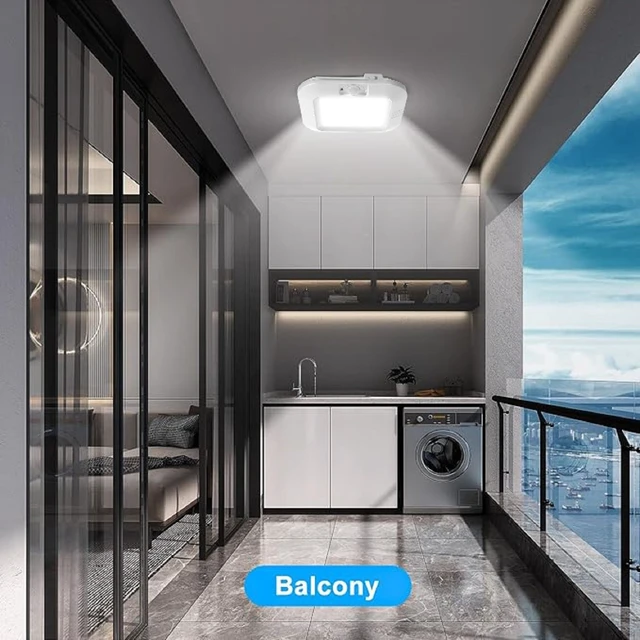 Alt view image 5 of 7 - 6000K Battery Operated Ceiling Light Motion Sensor Light Indoor Motion
