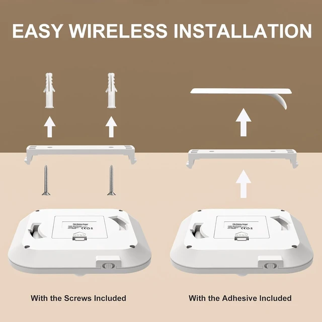 Alt view image 7 of 7 - 6000K Battery Operated Ceiling Light Motion Sensor Light Indoor Motion