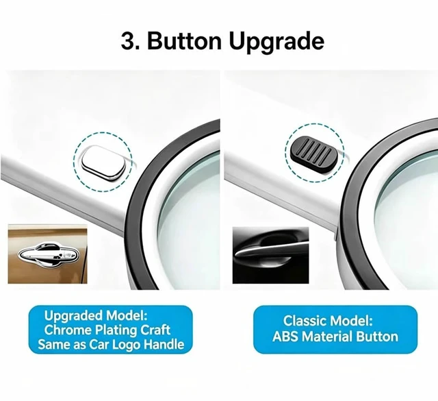 Alt view image 5 of 6 - 30X Jumbo Handheld Magnifying Glass w/ 12 Bright LED Light Illuminated Magnifier Chrome Button
