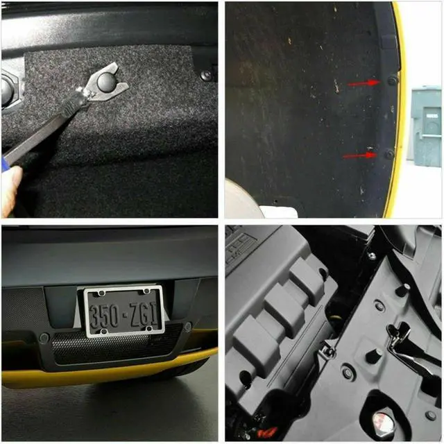 Alt view image 3 of 7 - 7mm 200 PCS Plastic Rivets Bumper Clips Auto Car Push Hole Pin Fastener Fender