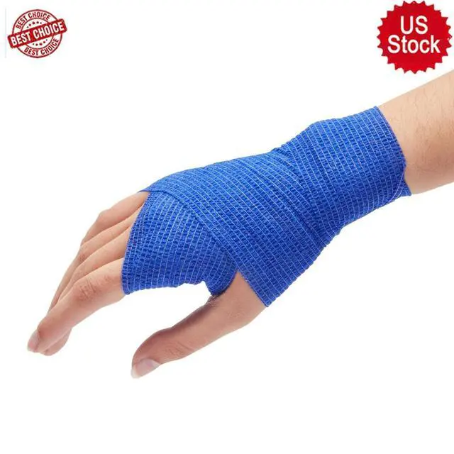 Alt view image 7 of 7 - 3 Inch x 5 Yards Colorful Self Adherent Wrap Bandage 12 Colors 24 Rolls