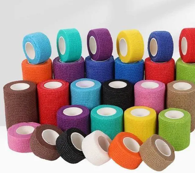 Main image of 3 Inch x 5 Yards Colorful Self Adherent Wrap Bandage 12 Colors 24 Rolls