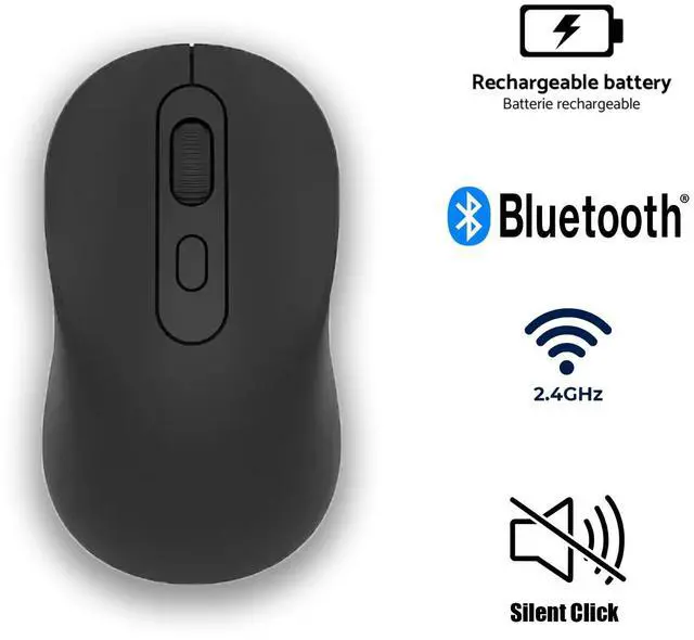 Main image of 2.4G Bluetooth Dual Mode Wireless Mouse Silent Click Rechargeable For Laptop PC