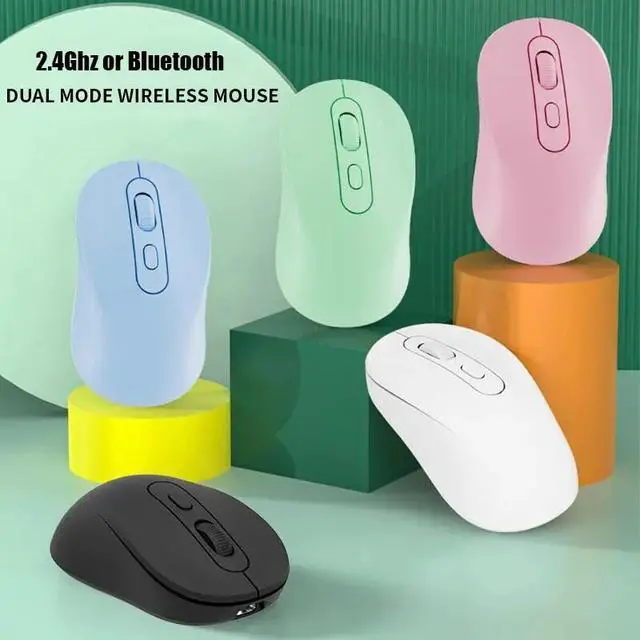 Alt view image 4 of 7 - 2.4G Bluetooth Dual Mode Wireless Mouse Silent Click Rechargeable For Laptop PC
